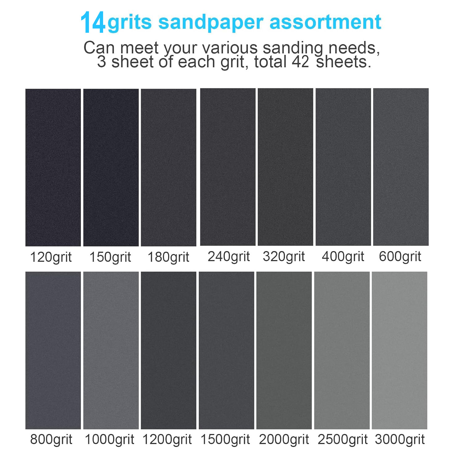 42Pcs Dry Wet Sandpaper Set, 1 - Wood Chisel Set 评论和价格