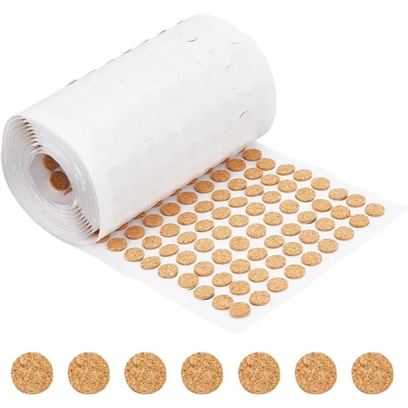 1400pcs Adhesive Cork Circles  - Woodworking Glue 评论和价格