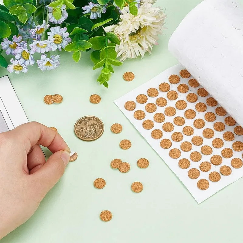 1400pcs Adhesive Cork Circles  - Woodworking Glue 评论和价格